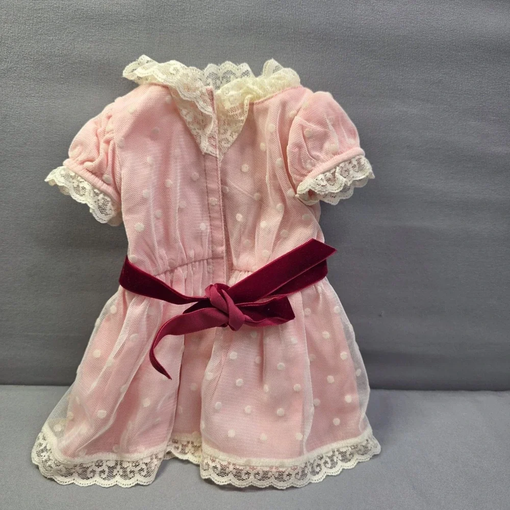 American Girl Doll Samantha's Beforever Meet Outfit Pink Dress Undershorts Shoes